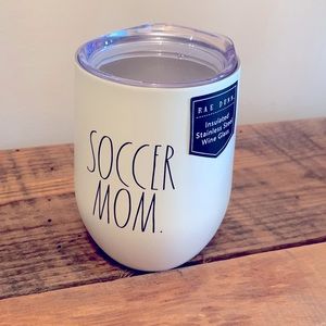 NEW!!! Rae Dunn Insulated Stainless Steel Wine Glass Soccer Mom